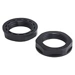 RS PRO Black Nylon 66 Cable Gland Locknut, PG13.5 Thread, IP68