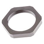 RS PRO Black PA 6 Cable Gland Locknut, M40 Thread