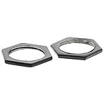 RS PRO Black Steel Cable Gland Locknut, M25 Thread