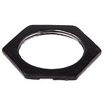 RS PRO Black Steel Cable Gland Locknut, M32 Thread