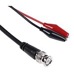 RS PRO Male BNC to Crocodile Clip x 2 Coaxial Cable, RG58/U, 50 Ω, 1.25m