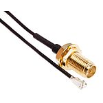RS PRO Male RP-SMA to Female U.FL Coaxial Cable, RF, 50 Ω, 200mm