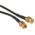 RS PRO Male SMA to Male SMA Coaxial Cable, RG174, 50 Ω, 1m