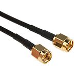 RS PRO Male SMA to Male SMA Coaxial Cable, RG174/U, 50 Ω, 520mm