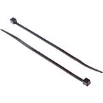 RS PRO Cable Tie, 100mm x 2.5 mm, Black Nylon, Pk-100