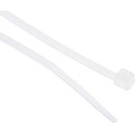 RS PRO Cable Tie, 100mm x 2.5 mm, Natural Nylon, Pk-100