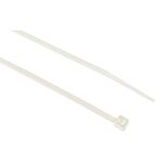 RS PRO Cable Tie, 100mm x 2.5 mm, White Nylon, Pk-100