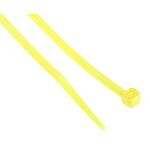 RS PRO Cable Tie, 203mm x 3.6 mm, Yellow Nylon, Pk-100