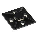 RS PRO Self Adhesive Black Cable Tie Mount 38 mm x 38mm, 10.2mm Max. Cable Tie Width