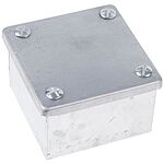 RS PRO Steel Galvanised Adaptable Box, 75mm x 75mm x 50mm 20/25mm Knockout Size