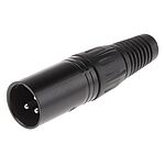 RS PRO Cable Mount XLR Connector, Male, 250 V ac, 3 Way, Silver Plating