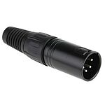 RS PRO Cable Mount XLR Connector, Male, 250 V ac, 4 Way, Silver Plating