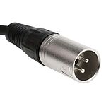 RS PRO Female 3 Pin XLR to Male 3 Pin XLR  Cable, Black, 20m