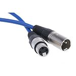 RS PRO Female 3 Pin XLR to Male 3 Pin XLR  Cable, Blue, 5m