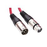 RS PRO Female 3 Pin XLR to Male 3 Pin XLR  Cable, Red, 20m