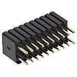 RS PRO 1.27mm Pitch 20 Way 2 Row Straight PCB Socket, Through Hole, Solder Termination
