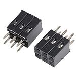 RS PRO 2.54mm Pitch 6 Way 2 Row Straight PCB Socket, Through Hole, Solder Termination