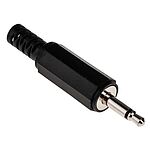 RS PRO Jack Connector 3.5 mm Cable Mount Mono Plug