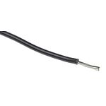 RS PRO Black 0.08 mm² Hook Up Wire, 28 AWG, 7/0.12 mm, 100m, PVC Insulation