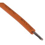 RS PRO Orange 0.2 mm² Hook Up Wire, 24 AWG, 11/0.16 mm, 100m, XLPE Insulation