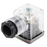 RS PRO 3P+E DIN 43650 A, Female Solenoid Connector with Indicator Light, 24 V ac Voltage