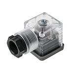 RS PRO 3P+E DIN 43650 A, Female Solenoid Valve Connector with Indicator Light, 110 V ac Voltage
