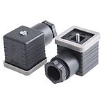 RS PRO 3P+E DIN 43650 A, Female Solenoid Valve Connector, 250 V ac Voltage