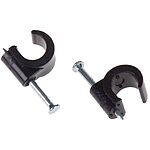 RS PRO Black PE TV Cable Clip, 8mm Max. Bundle