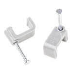 RS PRO Grey PE Rectangular Cable Clip, 6mm Max. Bundle