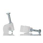 RS PRO White PE Round Clip, 3.5mm Max. Bundle