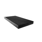 Heatsink, Universal Rectangular Alu, 0.48°C/W, 200 x 100 x 15mm, PCB Mount