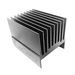 Heatsink, Universal Rectangular Alu, 0.75K/W, 100 x 114.3 x 114.3mm