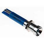 RS PRO Blue Panel Mount Indicator, 24V dc, 8mm Mounting Hole Size, Solder Tab Termination