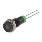 RS PRO Green Panel Mount Indicator, 2V dc, 6mm Mounting Hole Size, IP67