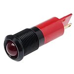RS PRO Red Flashing LED Panel Mount Indicator, 12V dc, 14mm Mounting Hole Size, Solder Tab Termination