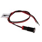 RS PRO Red Panel Mount Indicator, 2V dc, 6mm Mounting Hole Size, Lead Wires Termination, IP67