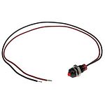 RS PRO Red Panel Mount Indicator, 2V dc, 6mm Mounting Hole Size, Lead Wires Termination, IP67