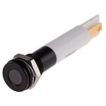 RS PRO White Panel Mount Indicator, 220V ac, 8mm Mounting Hole Size, IP67