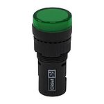 RS PRO, Panel Mount Green LED Pilot Light Complete, 16mm Cutout, IP40, Round, 24V ac/dc