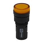 RS PRO, Panel Mount Yellow LED Pilot Light Complete, 16mm Cutout, IP40, Round, 24V ac/dc