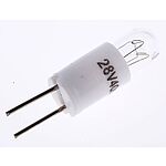 RS PRO Bi-Pin Indicator Light, Clear, 28 V, 40 mA, 1000h