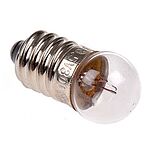 RS PRO E10 Indicator Light, Clear, 3.5 V, 300 mA, 1000h