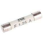 RS PRO 1.25A F Ceramic Cartridge Fuse, 6.3 x 32mm