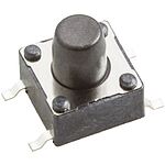 Black Tactile Switch, SPST 50 mA @ 12 V dc 3.6mm Surface Mount