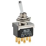 TE Connectivity Toggle Switch, Panel Mount, On-On, DPDT, Solder Terminal, 250V