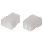 TE Connectivity, AMP FASTIN-FASTON 4 Way Nylon 66 Crimp Terminal Housing, Natural
