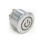 TE Connectivity Illuminated Momentary Push Button Switch, Panel Mount, SPST, 16mm Cutout, White LED, 36V dc, IP67