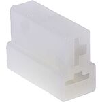 TE Connectivity, AMP FASTIN-FASTON 2 Way Nylon 66 Crimp Terminal Housing, 6.35mm Tab Size, Natural