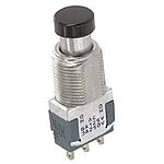 TE Connectivity Latching Push Button Switch, Panel Mount, SPDT, 6.35mm Cutout