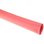 TE Connectivity Adhesive Lined Heat Shrink Tubing, Red 24mm Sleeve Dia. x 1.2m Length 4:1 Ratio, ATUM Series